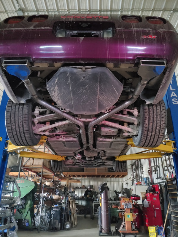 96 LT4 C4 Corvette Catback Chambered Exhaust with OEM Style Rectangula