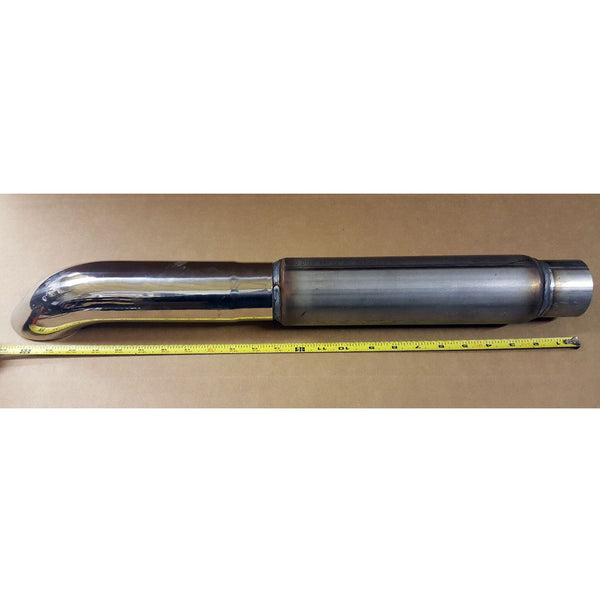 11" Chambered Muffler Dump 2.5" with 304 SS Tip (Pair) HighFlo